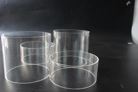 Plexiglass Tube for LED Light Acrylic Cylinderacrylic Clear Cylinder with Flange