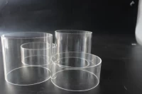 Plexiglass Tube for LED Light Acrylic Cylinderacrylic Clear Cylinder with Flange